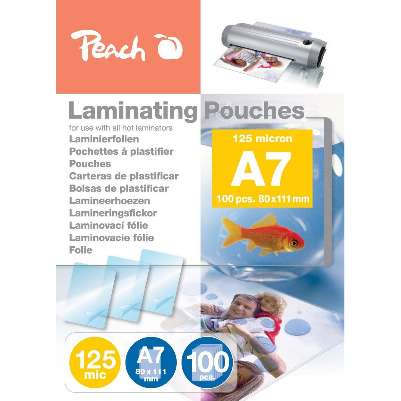Folie laminare A7 125microni 111x154mm 100/set Peach PP525-05 510323